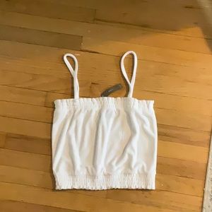 White BRAND NEW not touched, terrycloth summer top.